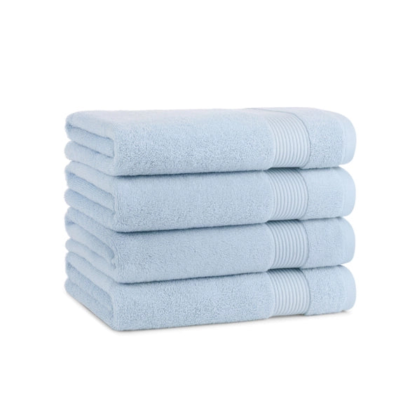 Blue Plush Bath Towels