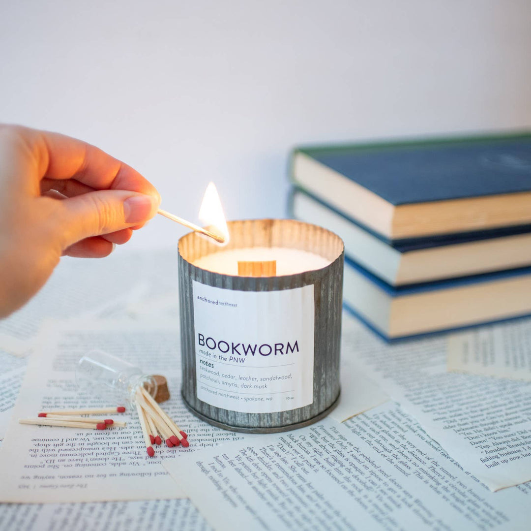 Bookworm Rustic Candle