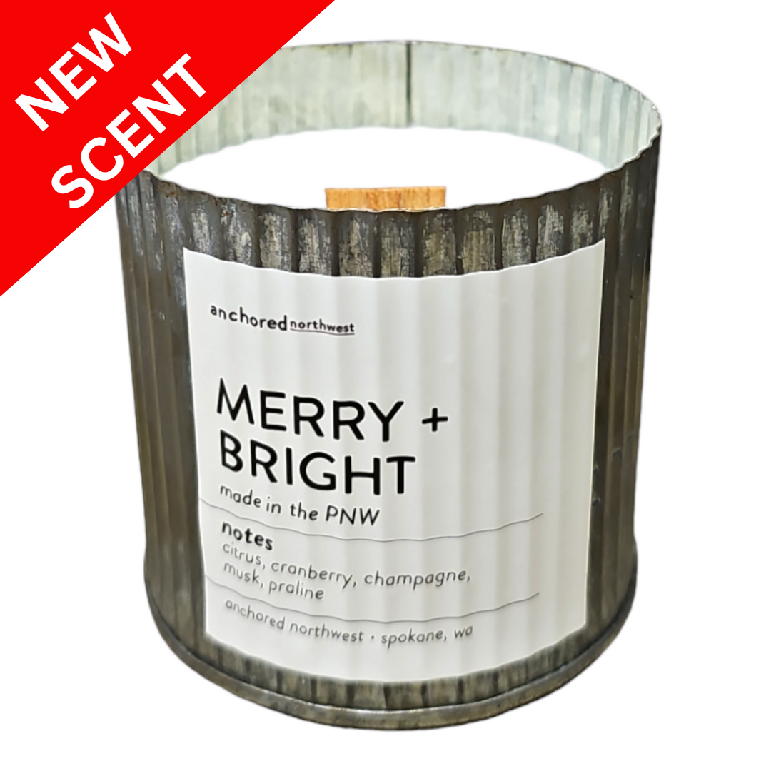 Merry + Bright Rustic Rustic Candle – Cape May Linen