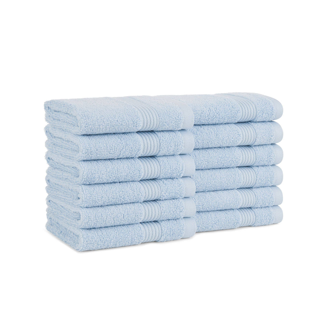 Blue Plush Bath Towels