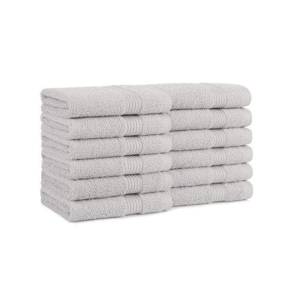 Grey Plush Bath Towels